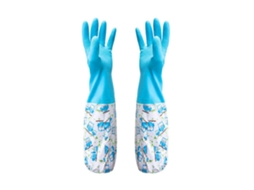 Luvas longas de borracha para piscina e drenagem, jardinagem, ervas, lavagem, à prova d'água, forradas ZYBLSSBB