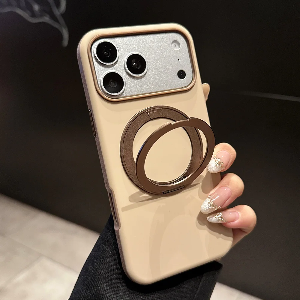 Capa Para Celular Magsafe Com Rotação De 360° (marrom Para Iphone 16 Plus)