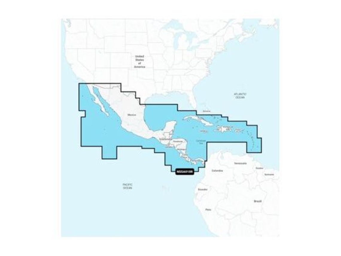 Mapa de navegação da América Central e das Caraíbas NAVIONICS SD