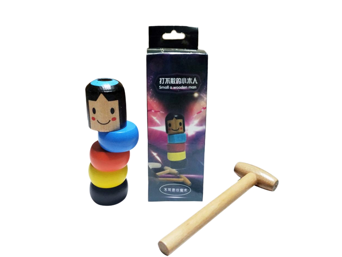 Mali 1 Set Boneco de Madeira Inquebrável Truque Brinquedo Tradicional Japonês Props de Cena
