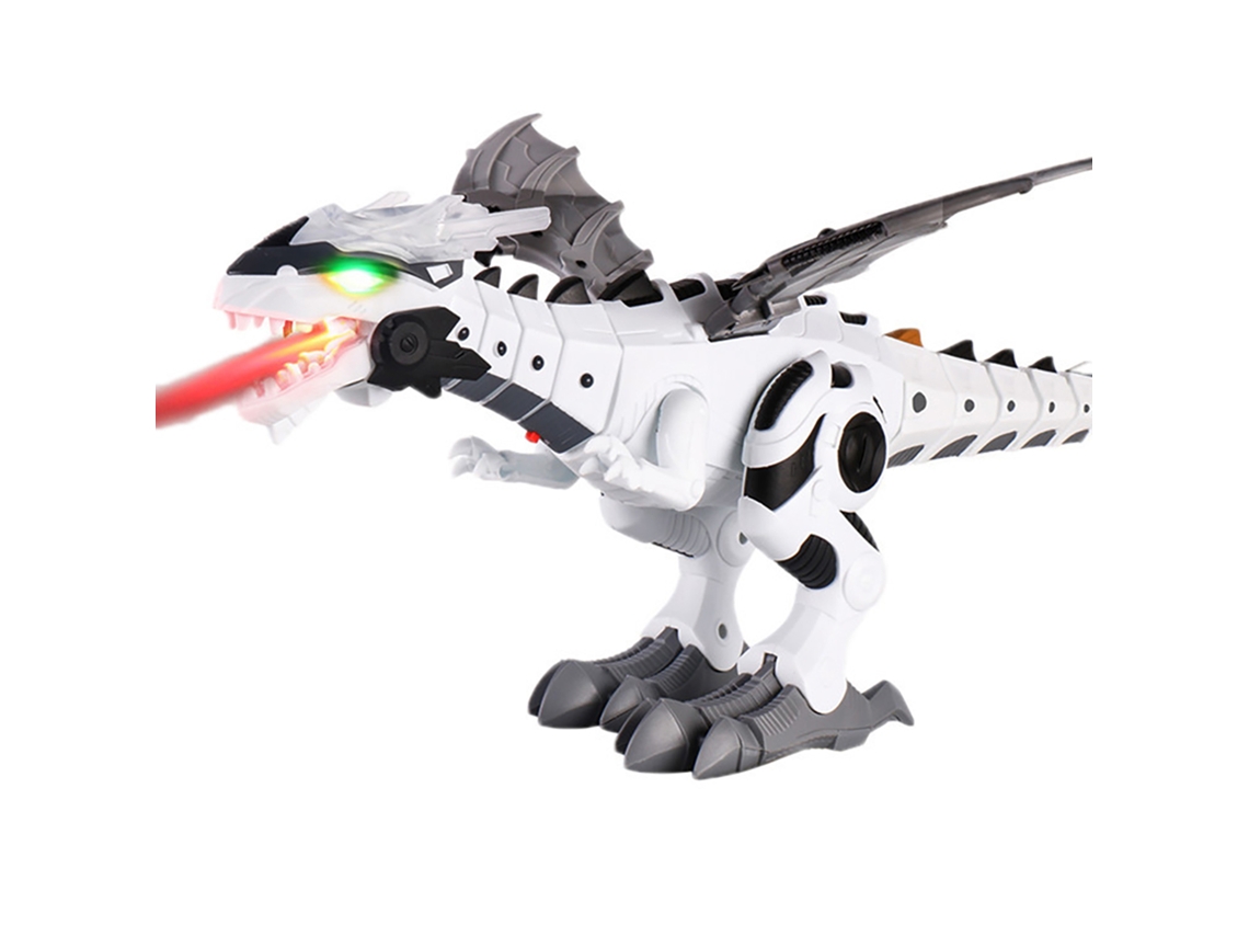 Ats brinquedo de Dragão Robô com Névoa Spray para Crianças Dinossauro Andante Que Respira Fogo com Luzes e Sons