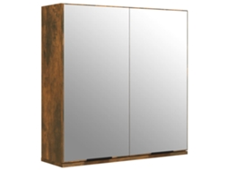 Bathroom Mirror Cabinet, Bathroom Mirror Cabinets Vidaxl Marrom Madeira Processada (n/a)