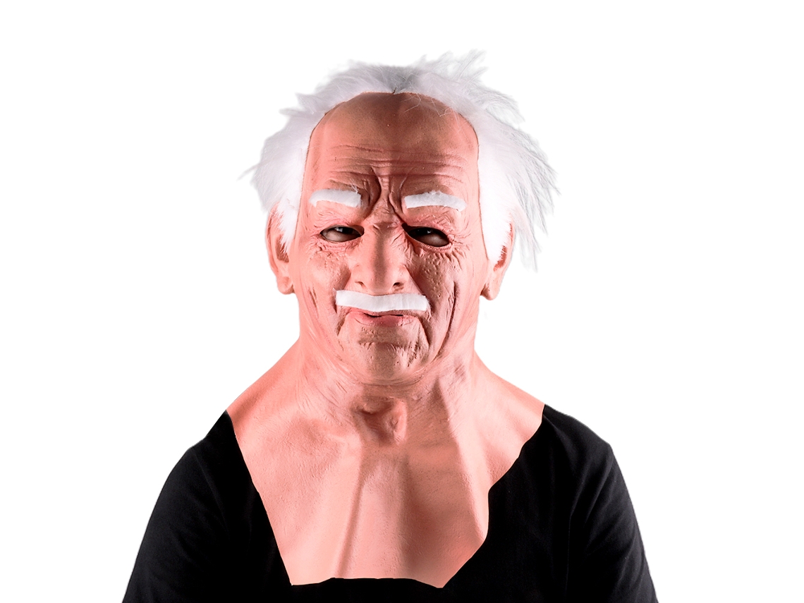 Máscara de Latex para Halloween com Rosto de Velho LAXISCREED