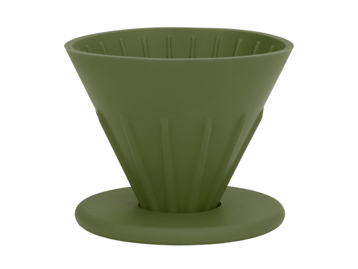 Filtro De Café De Silicona Reutilizable, Dripper Cono Para Viajes, Caminatas, Camping, Hogar Y Oficina, Verde