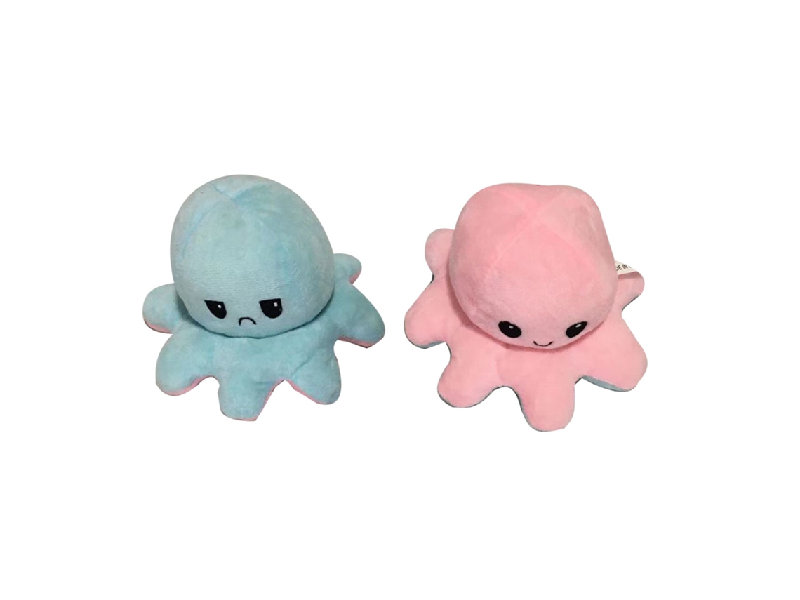 Aetheria-boneca Reversível Dupla Face Pelúcia Rosa Azul 20cm