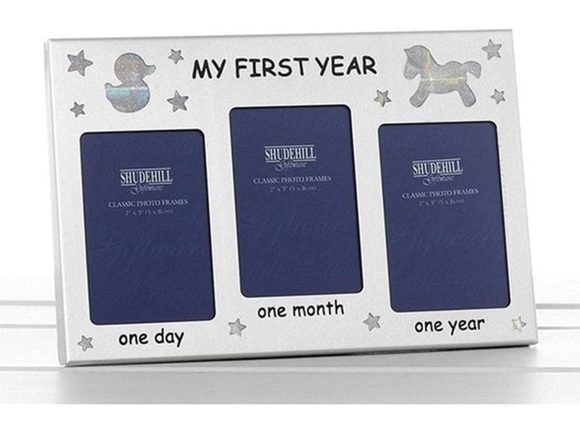 Fotolijst De Memórias Do Primeiro Ano - Cadeau Para Novos Pais - Fotolijst Para Bebés - Aberturas Para Dia/mês/ano - Envio Em Caixa De Presente - Foto
