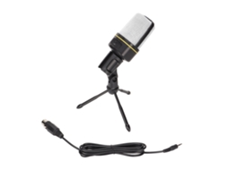 Microfone De Condensador Profissional De Estúdio Para Computador, Mic Para Pc, Notebook E Transmissão Ao Vivo Com Suporte