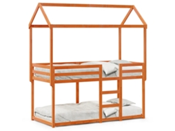 Bunk Bed, Bunk Beds Vidaxl Marrom Madeira De Pinho (90 X 200 Cm)