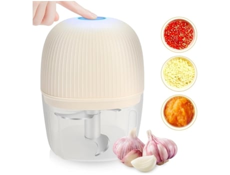 Mini Picador De Alho Portátil Picador De Alimentos 250ml Espremedor De Alho Elétrico Recarregável Por Usb Veanxin Vaenxin