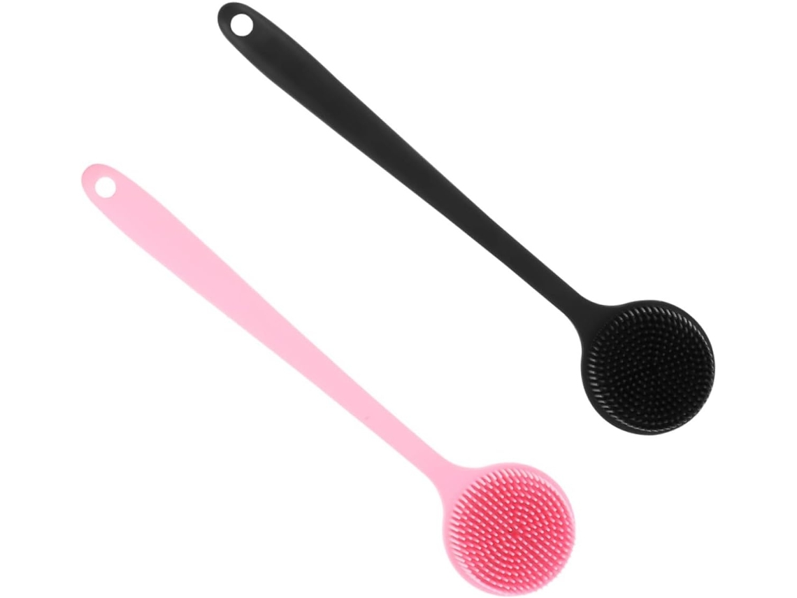 Lurelia Conjunto De 2 Escovas De Silicone Para Duche, Silicone Macio, Cabo Longo E Com Argola, Uso Diário Essencial
