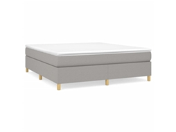 Box Spring Bed, Box Spring Beds Vidaxl Cinzeto Tecido (160 X 200 Cm)