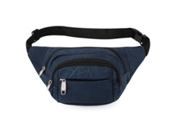 Bolsa De Peito Masculina Casual Listrada Bolsa De Cintura Para Celular Moda Mochila Esportiva De Um Ombro Azul*