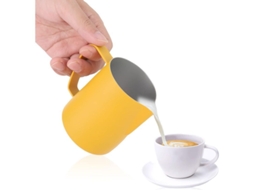 Jarra de espuma de leite de aço inox 600ml, amarelo Marca