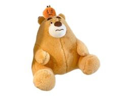 Urso de pelúcia WalshLXq sentado, macio e confortável, brinquedo decorativo, animal fofo laranja, 23 cm/9 polegadas