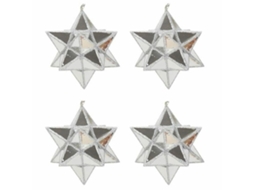 Conjunto de Decorações de Natal Estrelas (4 Peças)