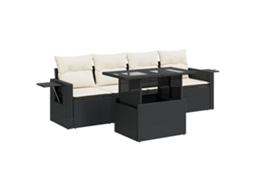 Garden Sofa Set, Garden Sofa Sets Vidaxl Preto Rattan / Vime (n/a)