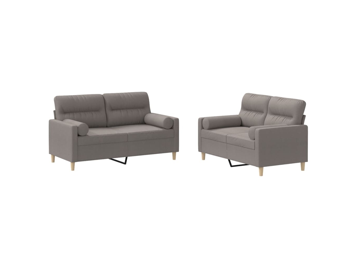 Sofa Set, Sofa Sets Vidaxl Cinzento-acastanhado Tecido (n/a)