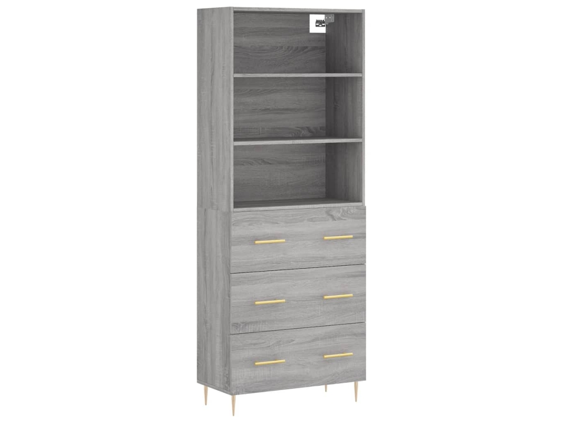 Highboard, Highboards Vidaxl Cinzeto Madeira Processada (n/a)