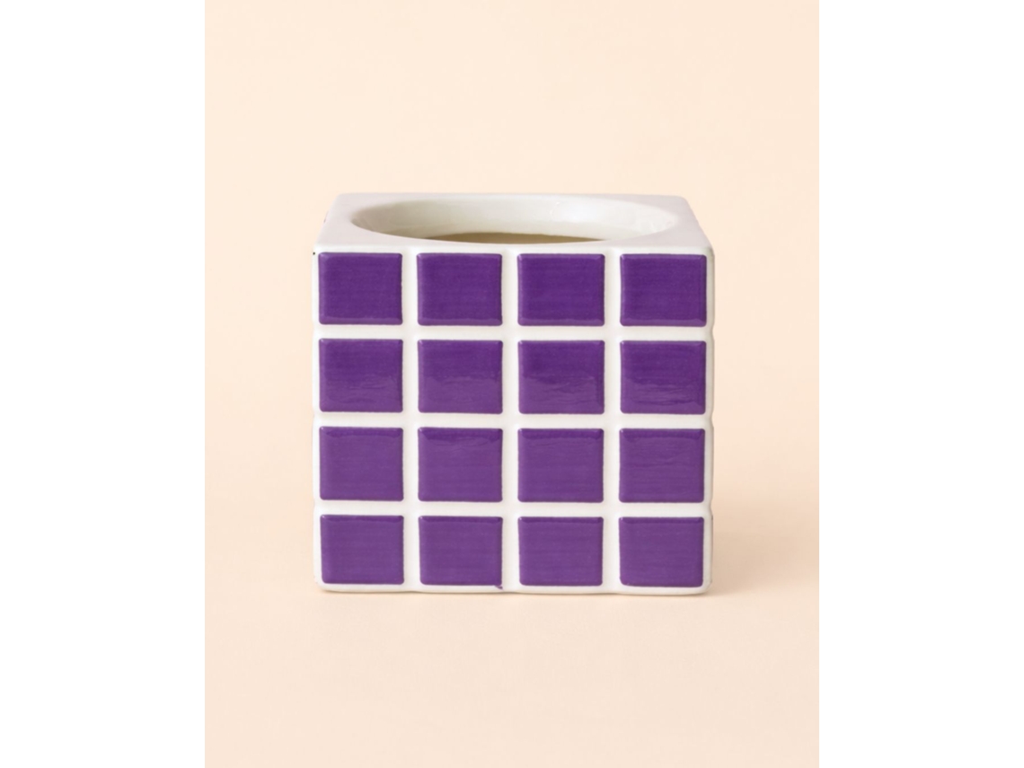 Vaso Cerâmico Tile Lilás | Estilo Pop | Pur Plant