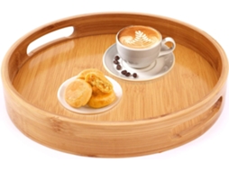 Lurelia Bandeja Pequeno-almoço Bambu Para Chá, Café E Snacks