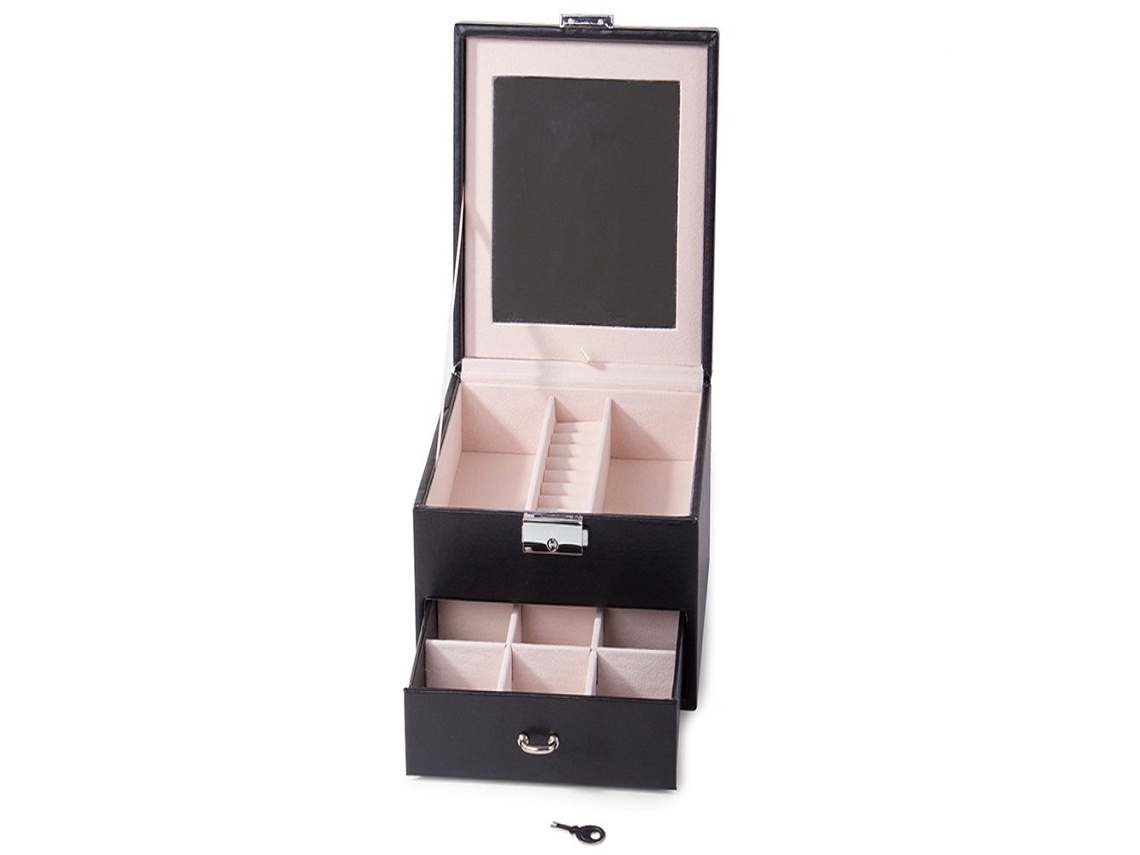 Caixas De Joias E Relógios Perfeitas Para 12 Caixas Medidas 16x16x11 Couro Orgânico Preto