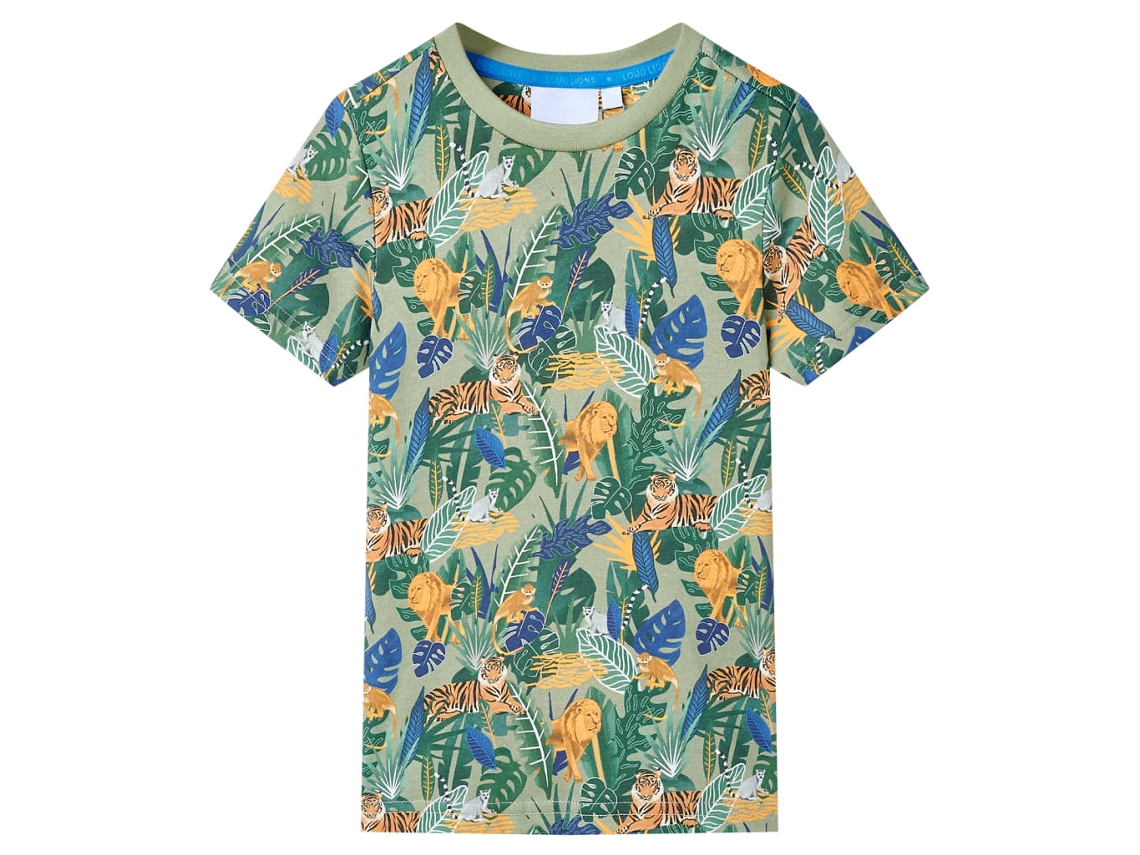 T-shirt De Manga Curta Para Criança Multicor 140