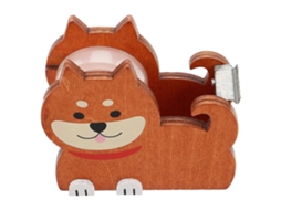 Dispensador De Fita Adesiva Decorativa Em Madeira Com Formato De Cachorro, Cortador De Fita Adesiva Para Casa (1 Conjunto)