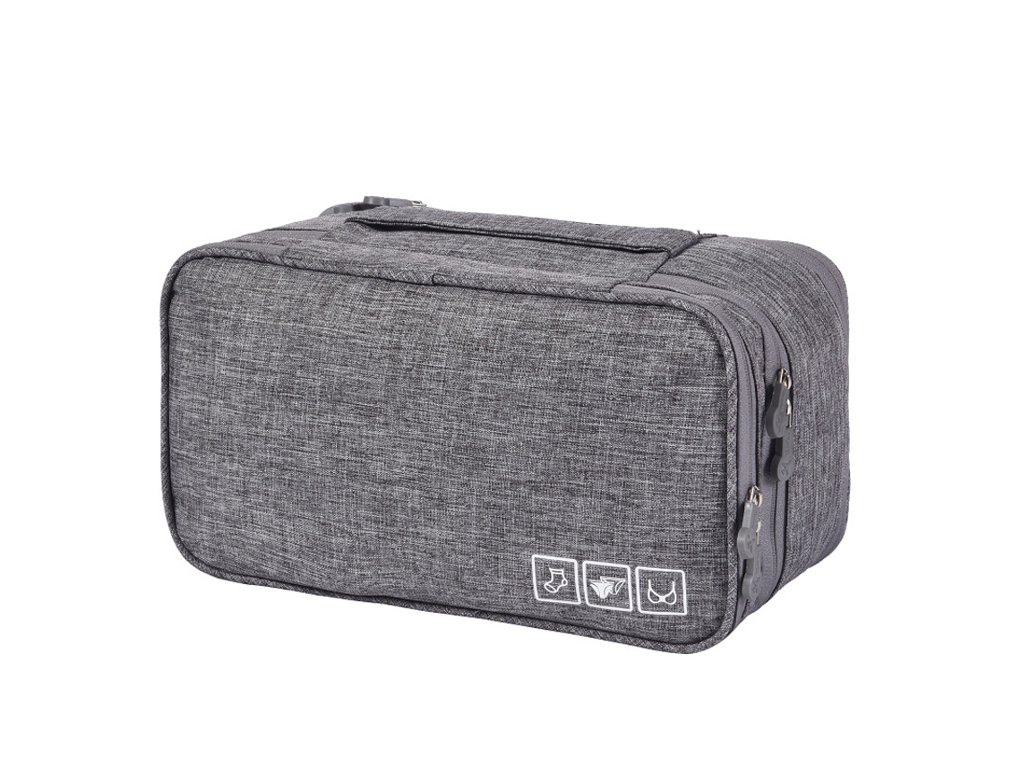 Organizador de Viagem BRILVIBERA para roupa íntima, cinza, grande capacidade