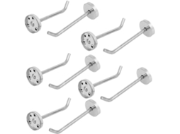 Base de aço inox para montagem com gancho duplo CHABERLU