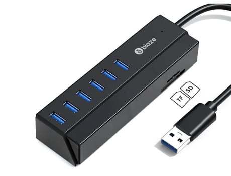 Adaptador BIAZE Hub29 8In1 Usb a 6Usb3.0 Sd/Tf Abs 0.3M
