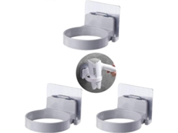 Suporte de Parede para Secador Cabelo , Montagem (cinza) GOKOCO (3 Peças)