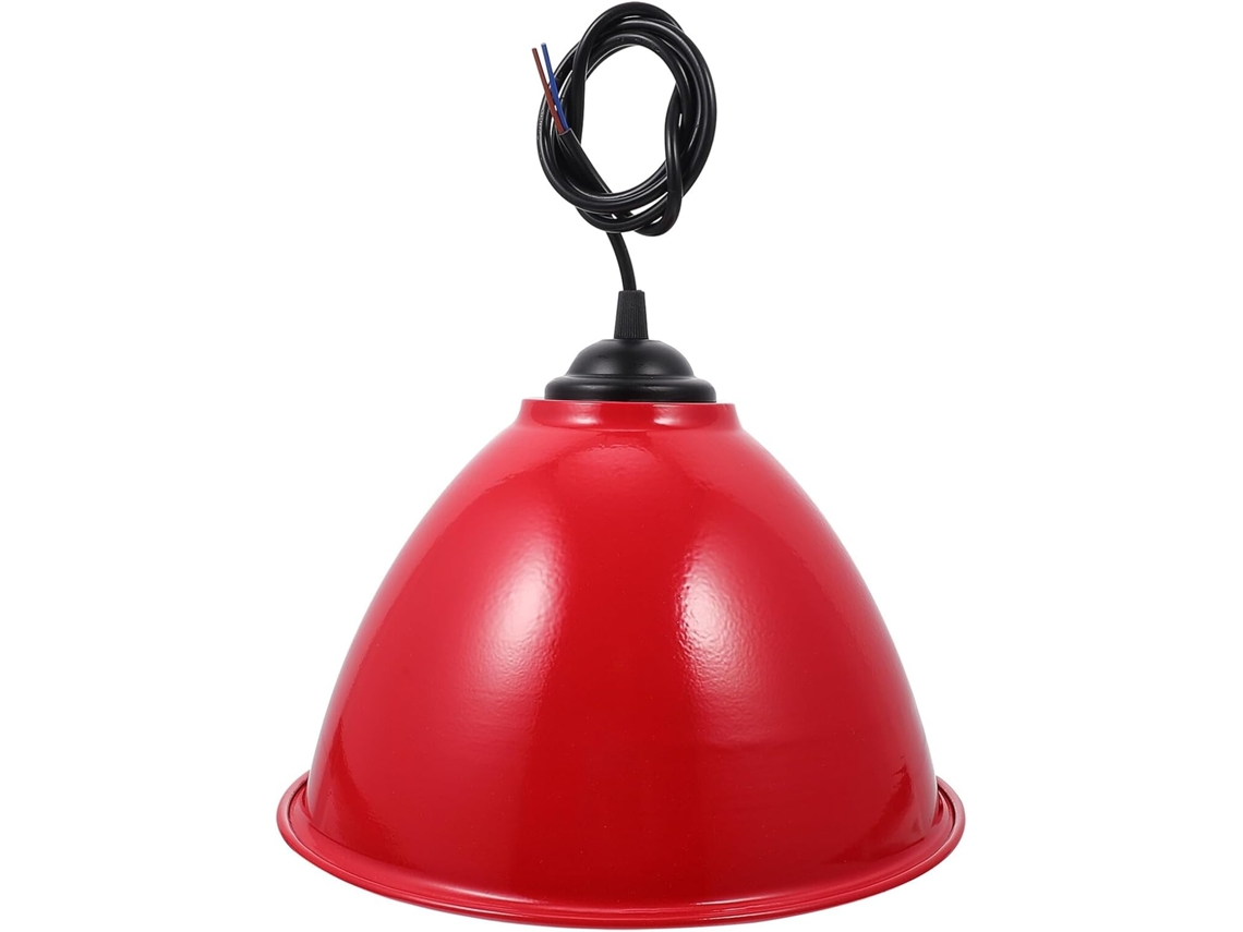 Luminária Pendente Colorida de 27 Cm em Alumínio Vermelho, Versátil e Criativa para Iluminação de Teto. SFUSHOS