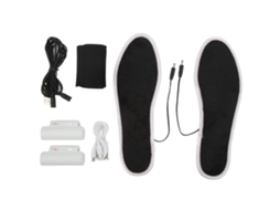 Plantillas de Calzado Eléctricas, Calefactadas, 2 Piezas, 3 Níveis, Usb, Transpiráveis, para Botas, Tamanho 39-40 S/MARCA