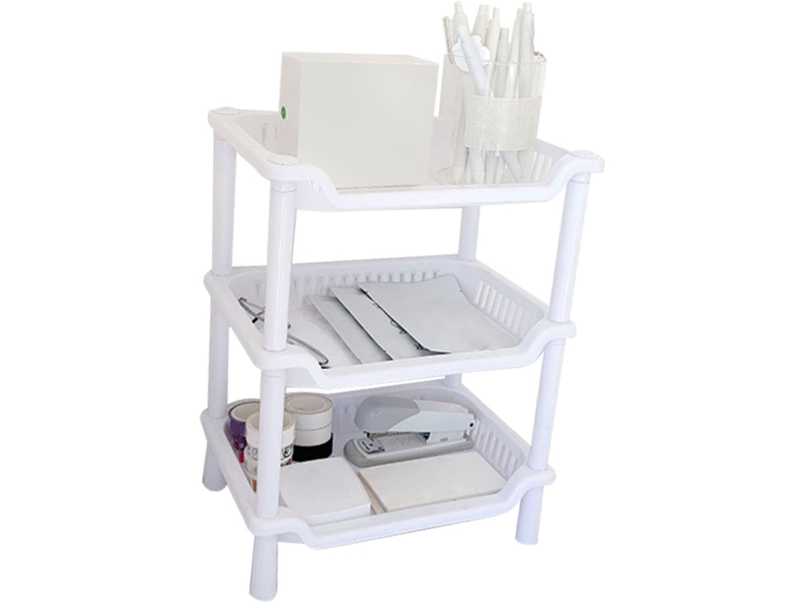 Organizador De Bancada Para Banheiro Estink Com 3 Níveis, Prateleira De Plástico Para Maquiagem, Design Desmontável