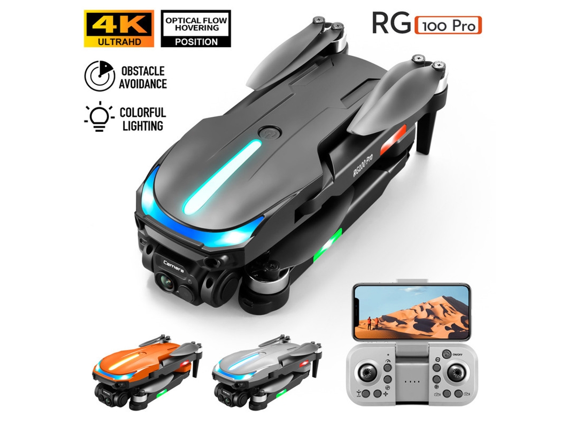Rg100 Pro Mini Drone Bestvite Dobrável Com Câmera 4k (1 Bateria Duração Da Bateria 15 Min Preto)