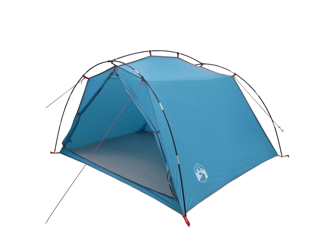 Conjunto 1 Tenda Túnel Vidaxl Azul Poliéster (4 Pessoas)