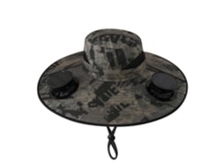Chapéu de Sol Elétrico de Aba Larga com Ventilador, Estilo Militar Camuflado, para Homens, com Proteção Uv. MDUG