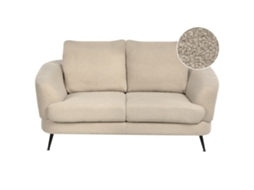 Sofá 2 Lugares Beliani Kjaer De Bouclé Creme 155x100x100