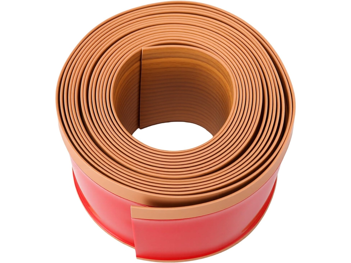 Rodapé Flexível Autoadesivo , 10 Cm X 6 M, Base De Parede Em Pvc,