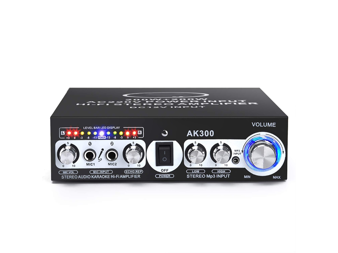 Amplificador de Potência Estéreo de 2 Canais Bluetooth 5.0 para Home Theater e Carro
