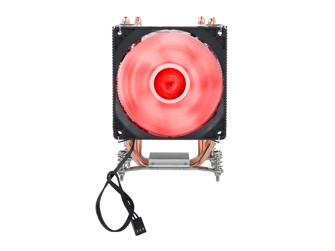 Cooler De Cpu Com 4 Heat Pipes, Cooler Fan, Radiador De Dissipação De Calor Com Parafuso E Luz Vermelha, Parafuso Pequeno