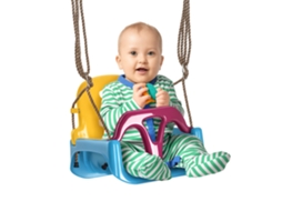 Balanço infantil 3 em 1 para jardim, 42x33x120 cm, azul ZENCORE SERVICES