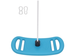 Balanço Infantil Para Uso Interno E Externo Com Corda Ajustável, Mosquetão, Carga Máxima De 70 Kg, Azul.