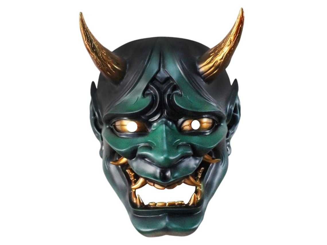 Máscara Mali Hannya para Cosplay de Halloween, Máscara Facial de Demônio, Adereços Japoneses de Resina para Carnaval