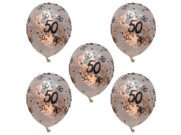 Laxiscreed Balões De Látex Para Festa De Aniversário 30, 40 E 50 Anos - Decoração Rosa E Vermelha