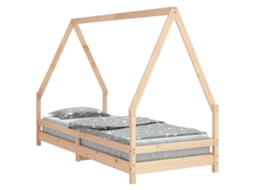 Kids Bed Frame, Kids Bed Frames Vidaxl Marrom Madeira De Pinho (90 X 200 Cm)