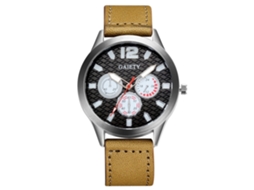 Reloj De Negocio Fashion Gaiety Correa Pu Dial Especial Analógico De Cuarzo Beige