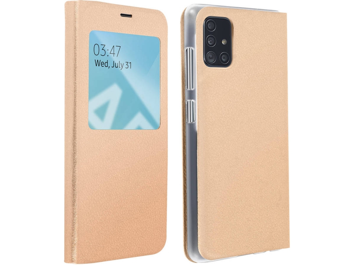 Capa Samsung Galaxy A51 Ushion View Dourado