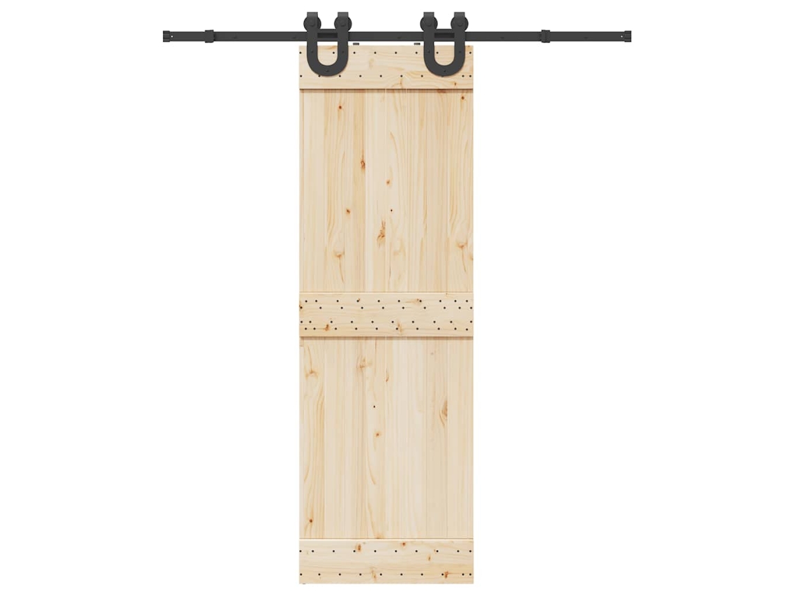 Vidaxl Kit De Ferragens Para Porta Deslizante 183 Cm Aço Preto