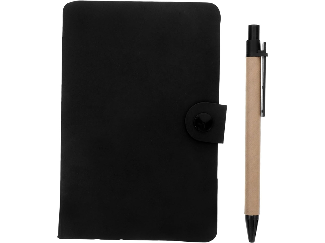 Ensemble Bloc-notes Autocollants Noir Com Stylo Et Onglets, Papier Et Pu, Organização , Para Fournitures